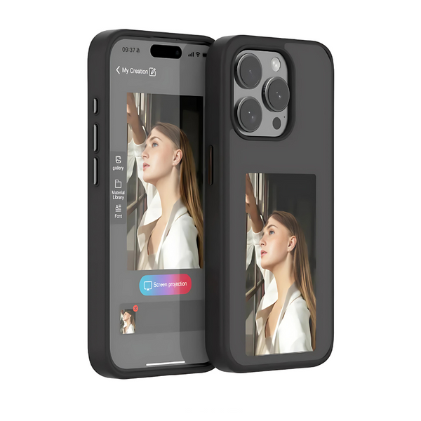 Capa E-Ink para celular com tela personalizável