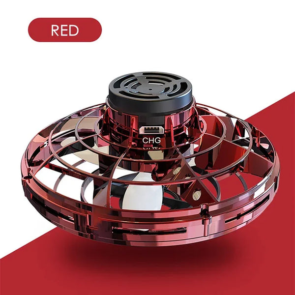Mini drone UFO flying spinner com luzes LED