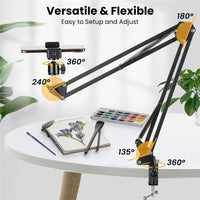Suporte de mesa articulado para celular com braço flexível