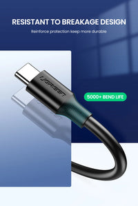 Cabo UGREEN USB-C USB 3.0 para carga e dados
