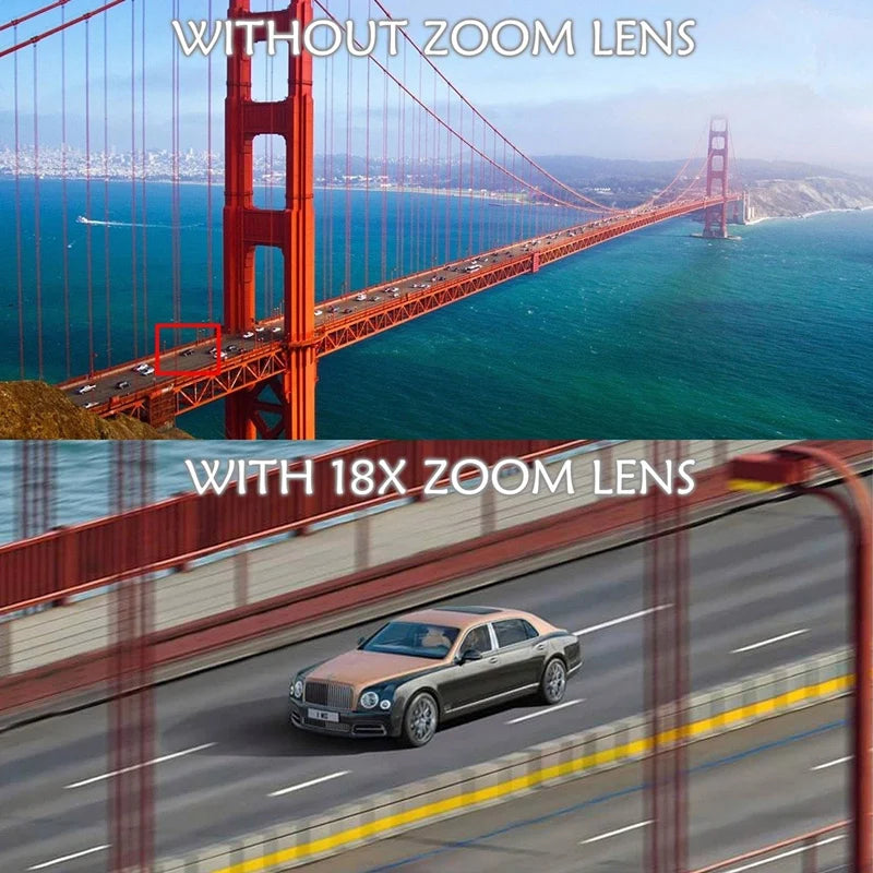 Monocular APEXEL Universal 18x25 com Zoom HD, Lente Óptica para Celular, Observação e Levantamento Topográfico, Lente Telefoto 18X com Tripé para Smartphone