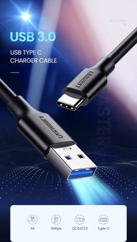 Cabo UGREEN USB-C USB 3.0 para carga e dados