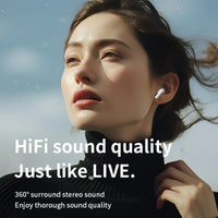 Fone Bluetooth 5.3 TWS com cancelamento de ruído e estojo