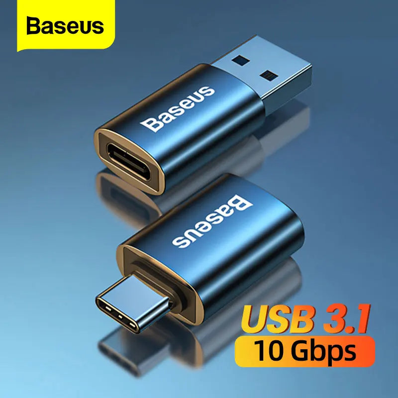 Adaptador Baseus USB 3.1 OTG, conversor USB Tipo C para USB Fêmea para Macbook Pro Air, Samsung S22, Xiaomi, conector USB-C USBC OTG