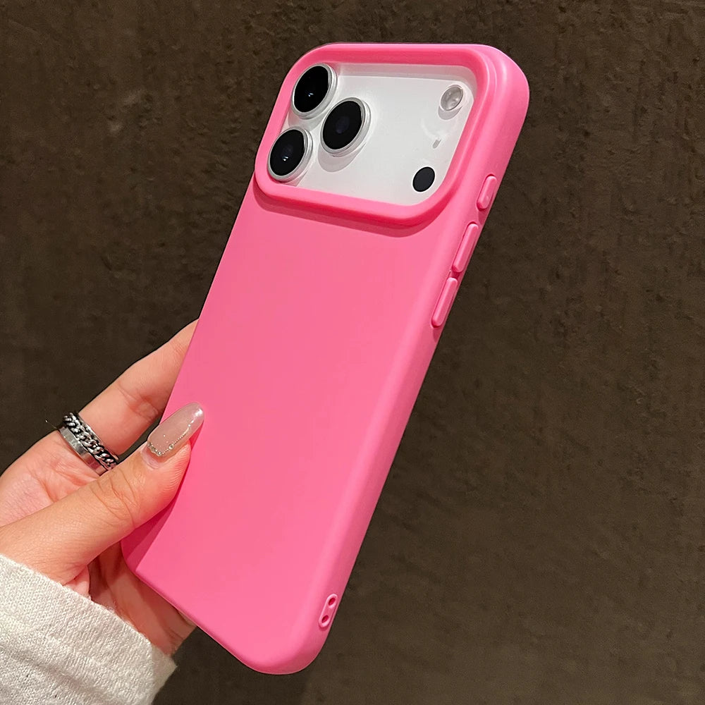Candy Color Silicone Protective Phone Case For iPhone 17 Pro Max 17 Air 17 Pro Shockproof Matte Soft TPU Bumper Back Cases Cover