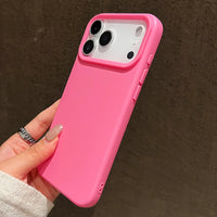 Capa de silicone candy fosca para iPhone 17 Pro Max