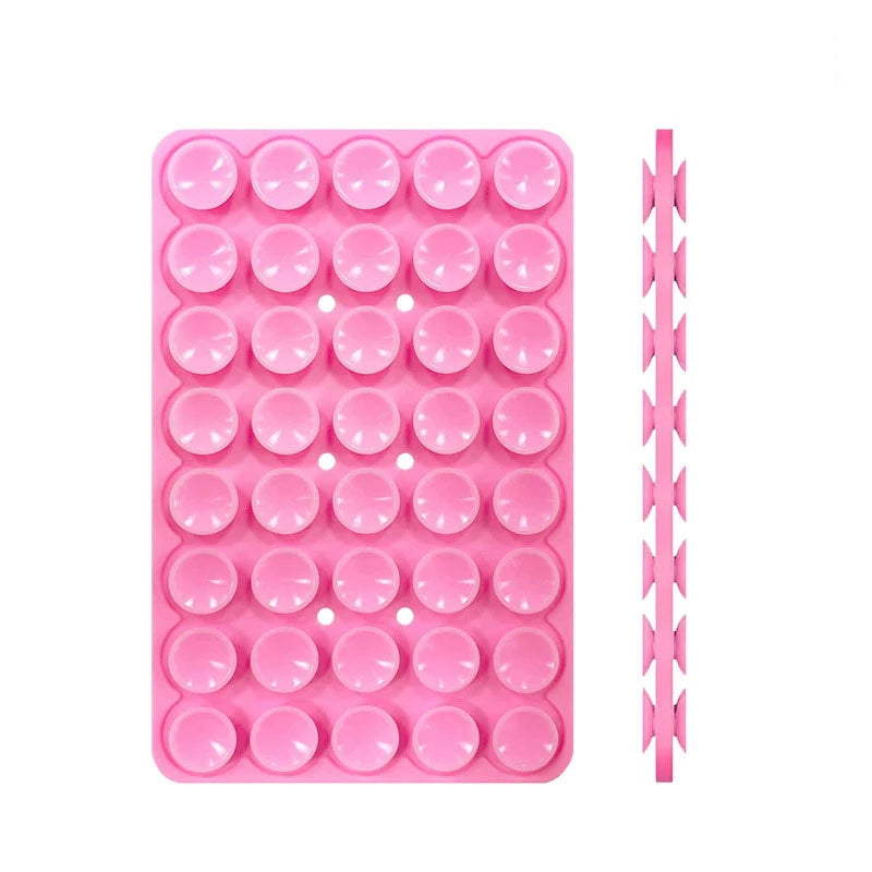 Single Double Side Silicone Suction Pad For Mobile Phone Fixture Suction Cup Backed Multifunctional Adhesive Silicone Rubber Suc