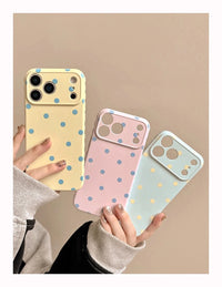 Capa fofa de poá candy rosa para iPhone