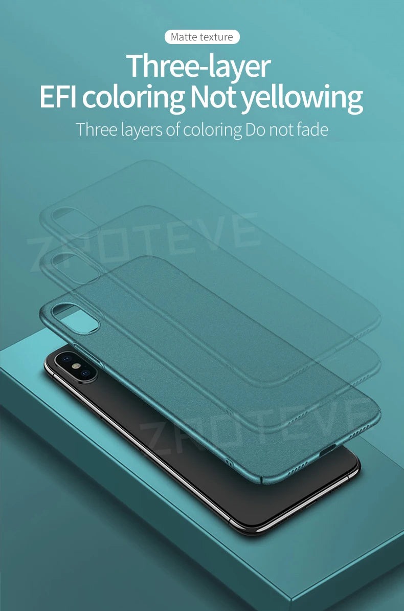 Capa de luxo ultrafina e fosca em policarbonato rígido ZROTEVE para iPhone XR XR, compatível com Apple iPhone X, XS Max, iPhone X, iPhone 10