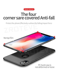 Capa fosca ultrafina para iPhone X, XR e XS Max