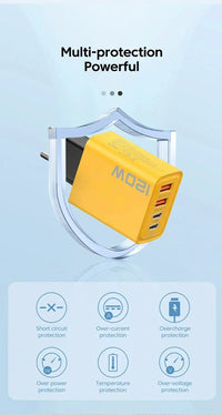 Carregador de parede 120W com 4 portas USB-C e USB-A