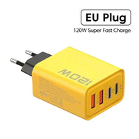 Carregador de parede 120W com 4 portas USB-C e USB-A
