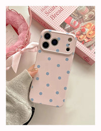 Capa fofa de poá candy rosa para iPhone