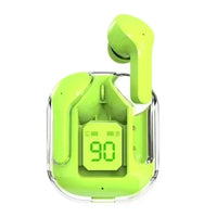 Fone Bluetooth T2 transparente com display LED de bateria