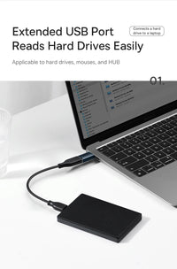Adaptador OTG Baseus USB-C para USB fêmea em liga de alumínio