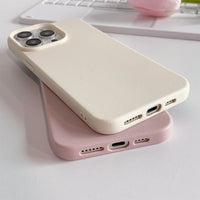Capa de silicone aveludada para iPhone