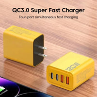 Carregador de parede 120W com 4 portas USB-C e USB-A