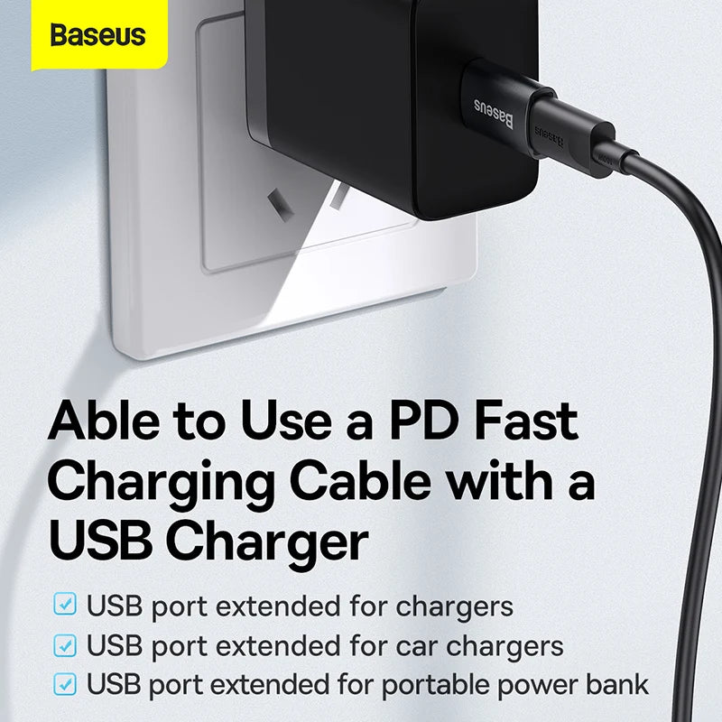 Adaptador Baseus USB 3.1 OTG, conversor USB Tipo C para USB Fêmea para Macbook Pro Air, Samsung S22, Xiaomi, conector USB-C USBC OTG
