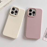 Capa de silicone aveludada para iPhone