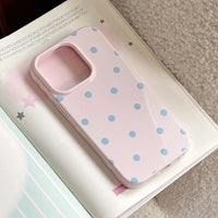 Capa fofa de poá candy rosa para iPhone