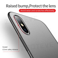 Capa fosca ultrafina para iPhone X, XR e XS Max