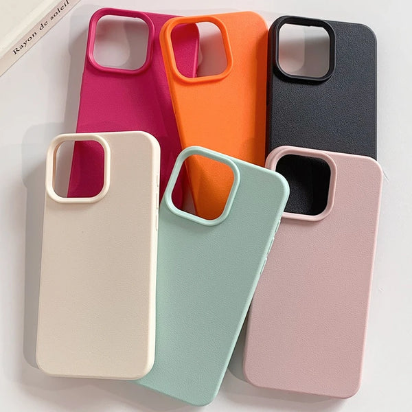 Capa de silicone aveludada para iPhone