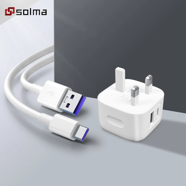 Carregador de parede compacto PD USB-C e USB-A