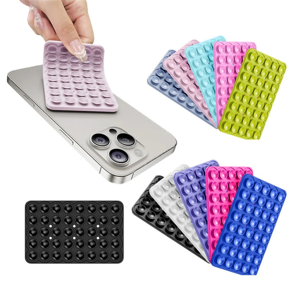 Suporte adesivo de silicone dupla face para celular