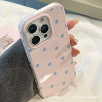 Capa fofa de poá candy rosa para iPhone