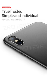 Capa fosca ultrafina para iPhone X, XR e XS Max