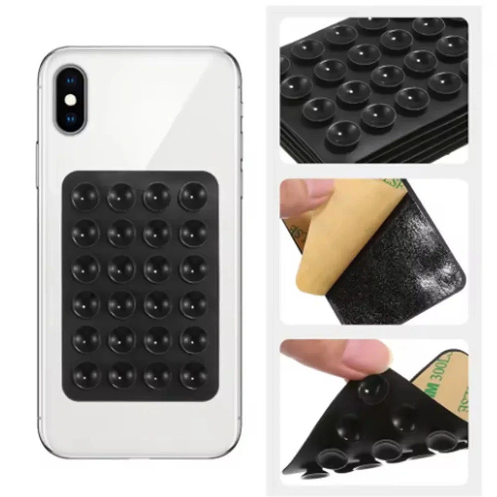 Single Double Side Silicone Suction Pad For Mobile Phone Fixture Suction Cup Backed Multifunctional Adhesive Silicone Rubber Suc
